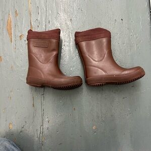Bisgaard thermal rubber rainboot / wool lined barefoot style size 11.5 girls